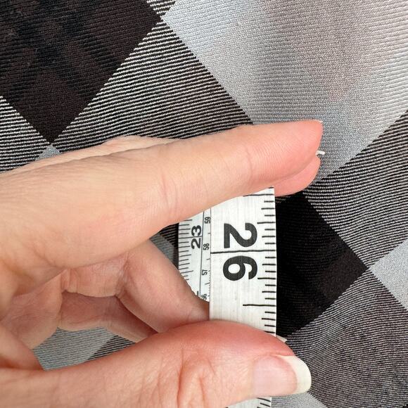 Free People Skirt Womens 2 Gray Plaid Pencil Midi Academia Grunge Boho Cottage - Picture 9 of 10